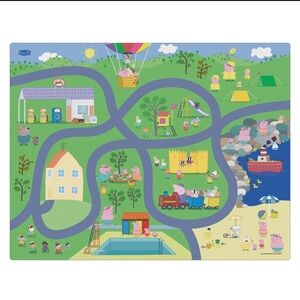 Imaginmat: Jumbo -Peppa Pig - Floor Playmat & 2 Toy Cars, 47 x 61",Ages 3+
